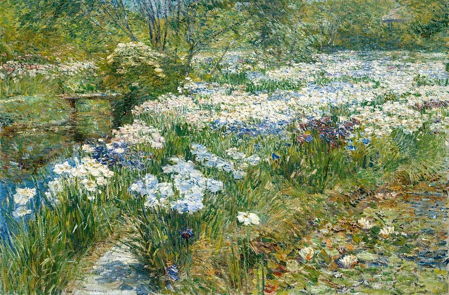 The Water Garden #2 Painting by Childe Hassam