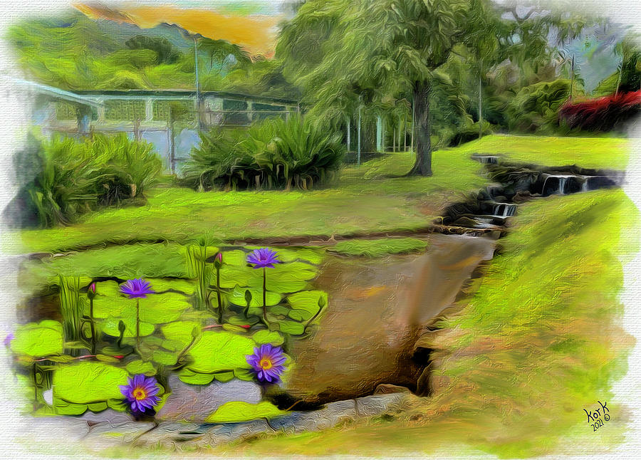 The Water Lillies Of Nuuanu Digital Art