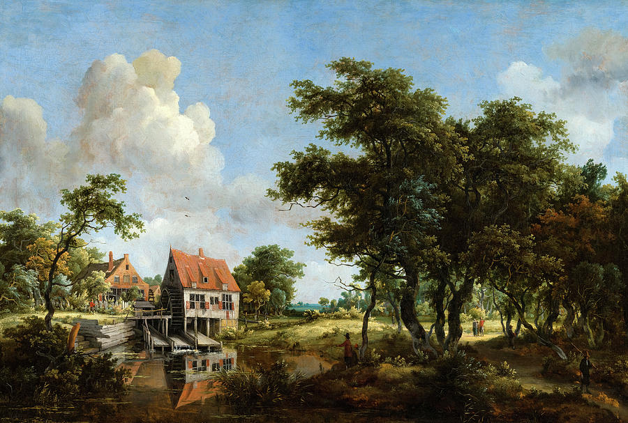 The Water Mills, 1664-1668 Painting by Meindert Hobbema - Fine Art America