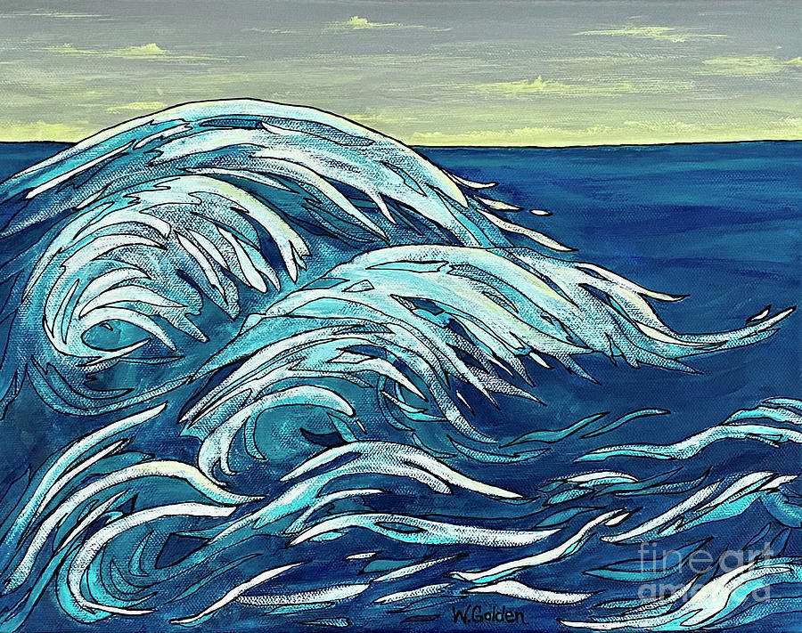 The Wave Painting by Wendy Golden