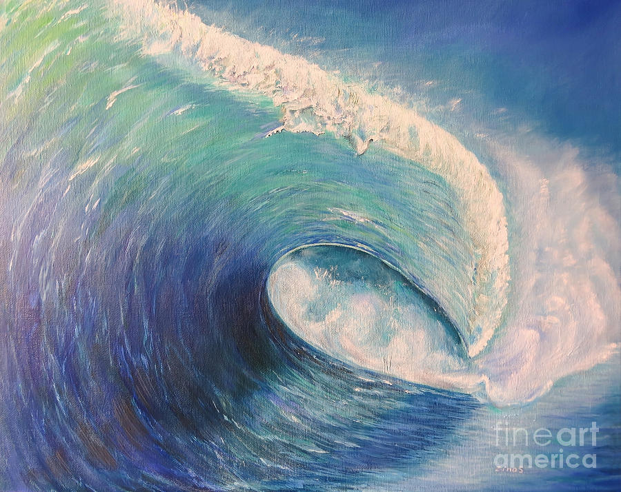 The wave					 Painting by Zina Stromberg