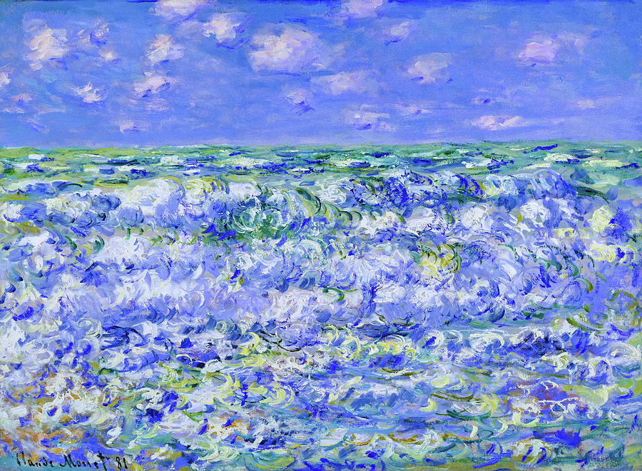 The Waves Breaking Painting by Claude Monet - Fine Art America