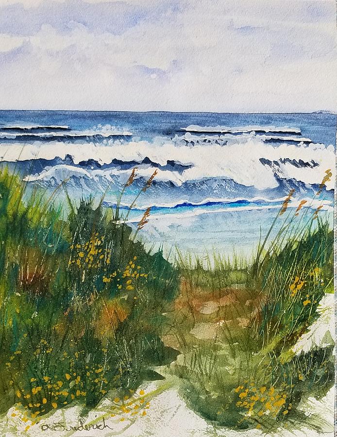 The Waves of Laura Painting by Ann Frederick