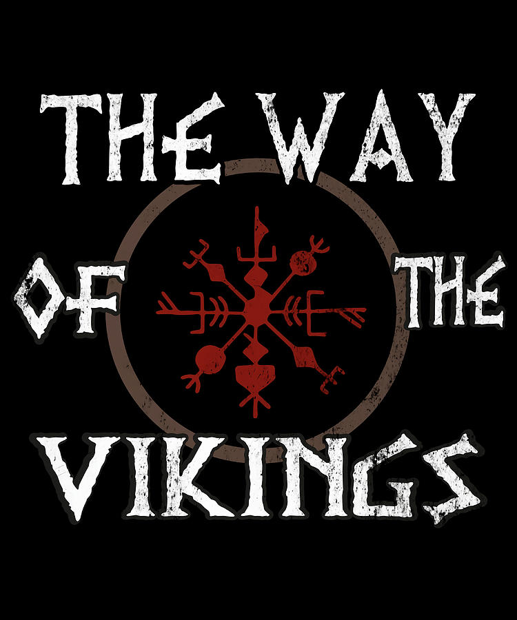 The Way Of The Vikings Vegvisir Viking Grunge Painting by Kennedy ...