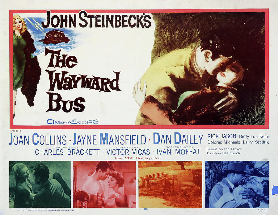 The Wayward Bus, with Joan Collins, 1957 Mixed Media by Movie World Posters