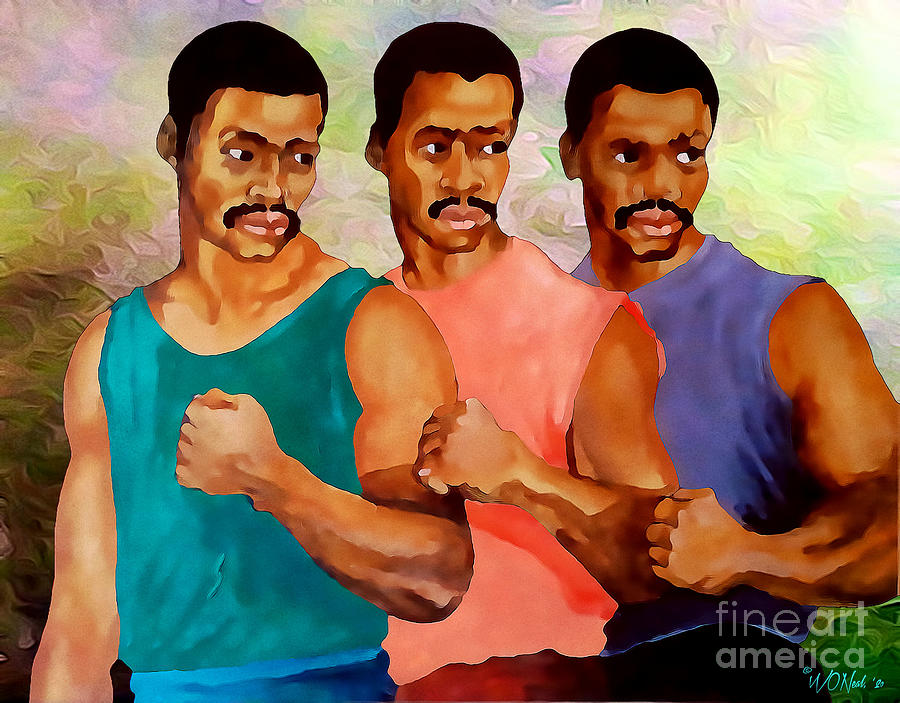Portrait Digital Art - The Weaver Triplets by Walter Neal