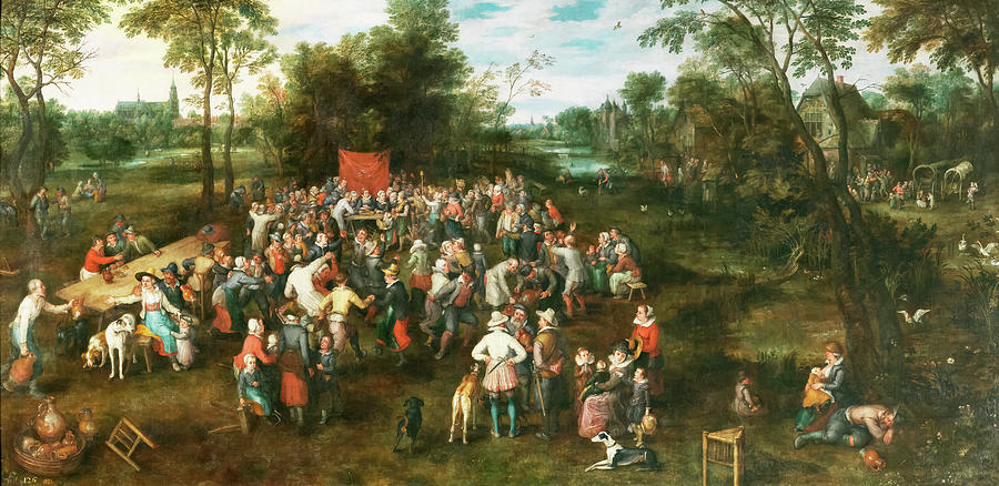 Genesis Painting - The Wedding Banquet by Jan Brueghel the Elder
