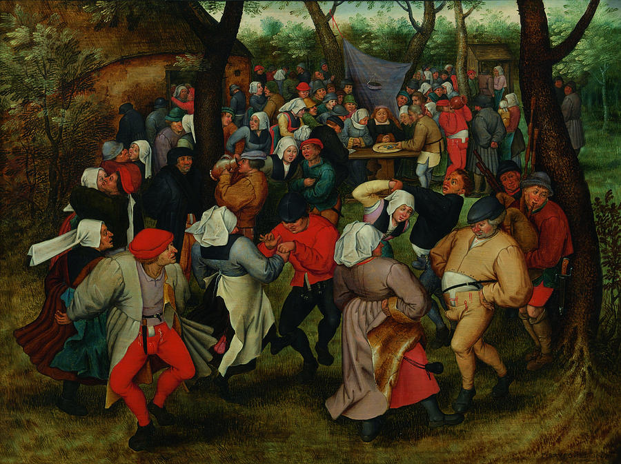 The Wedding Dance Painting - The Wedding Dance  by Pieter Brueghel II  according to Pieter Bruegel the Elder