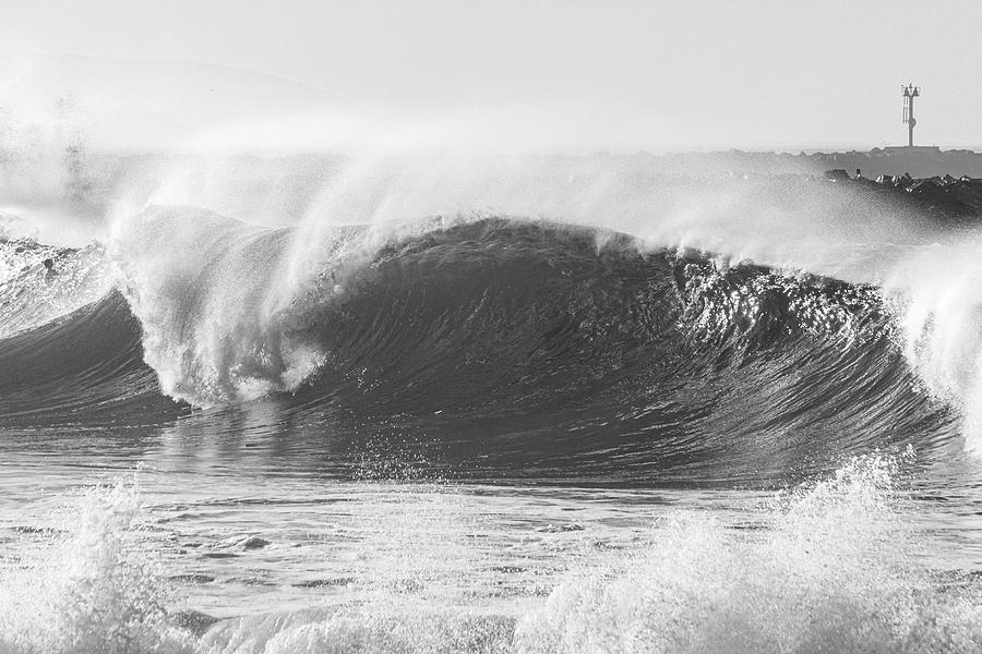 The Wedge Newport Beach Black and White Photograph by Daniel Politte
