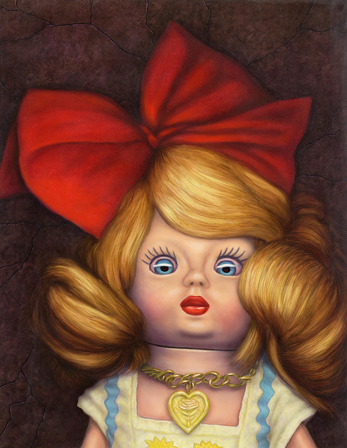 Doll Painting - The Weight by James W Johnson