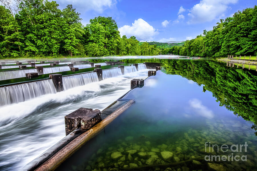 The Weir Dam at South Holston Photograph by Shelia Hunt