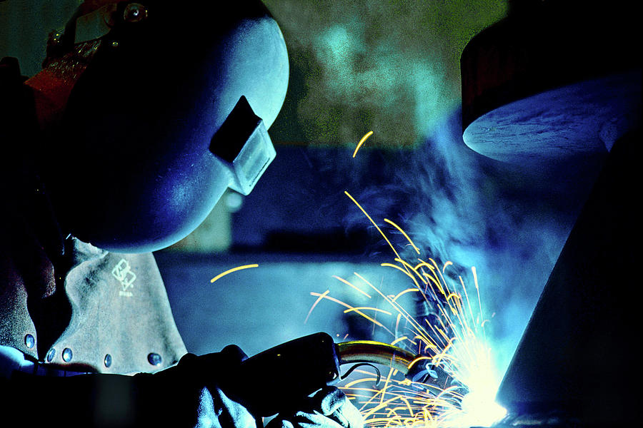 The Welder Photograph by Anthony M Davis