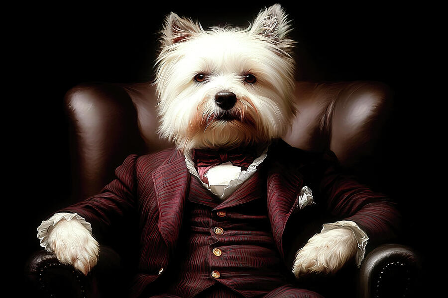 The Well Dressed Westie Digital Art by JC Findley The Well Dressed Westie Digital Art by JC Findley