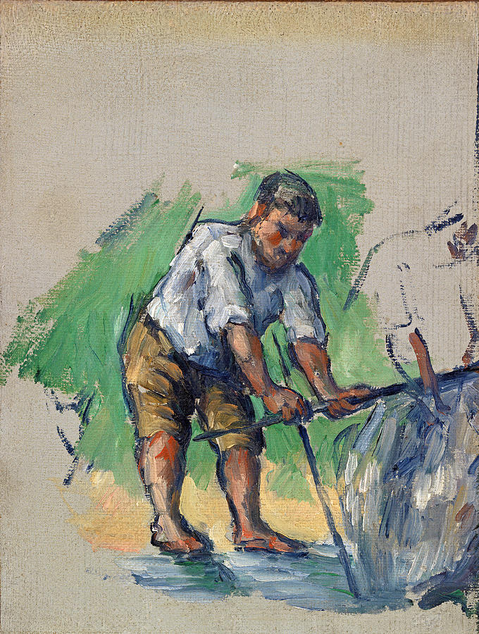 The Well Driller Painting by Paul Cezanne