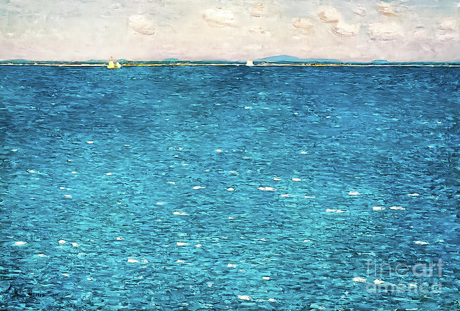 The West Wind Isle of Shoals by Childe Hassam 1904 Painting by Childe Hassam