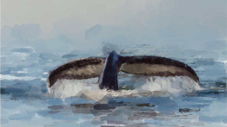 The Whale Tail Painting by Gary Arnold