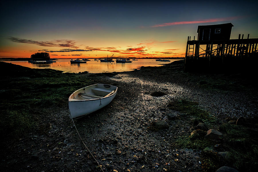 Sunset Photograph - The Wharf at Low Tide by Rick Berk