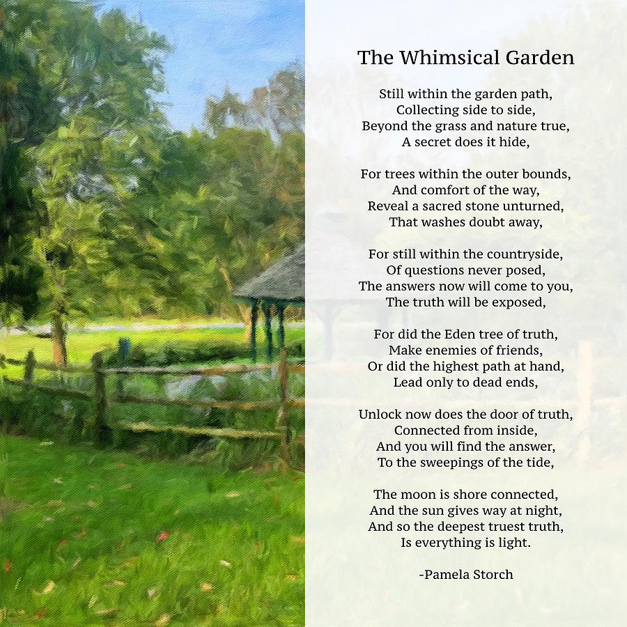 The Whimsical Garden Poem Digital Art by Pamela Storch