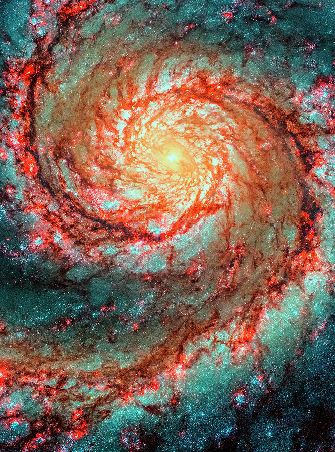 Interstellar Photograph - The Whirlpool Galaxy by Mango Art