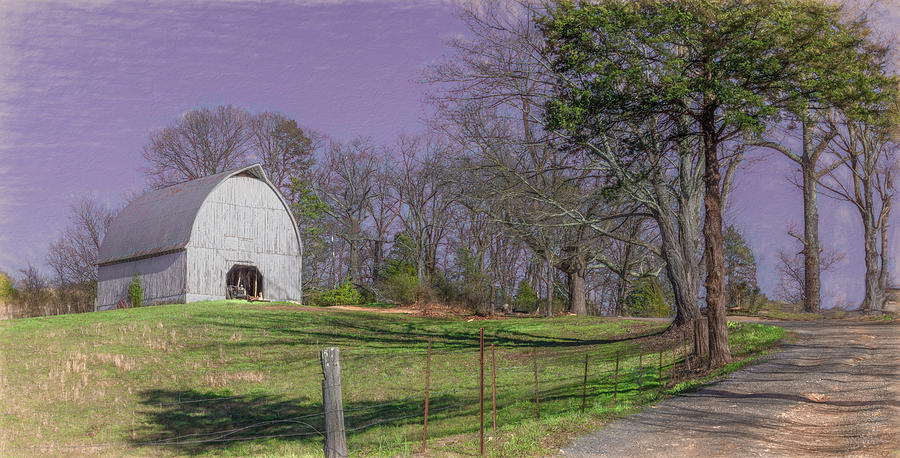 The White Barn on the Hill Photograph by Marcy Wielfaert