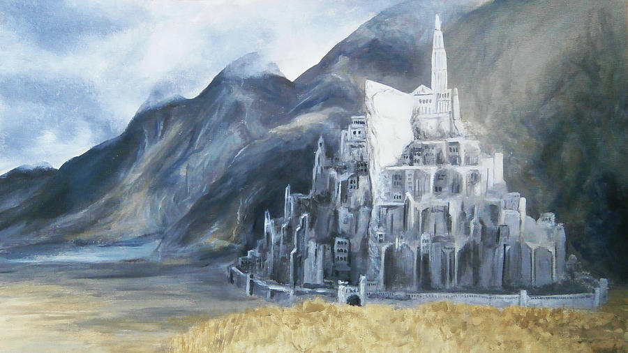 calorie Vol Veronderstelling The White City of Minas Tirith, Acrylic Painting, The Lord of the Rings  Painting by Aneta Soukalova - Pixels