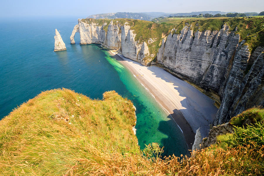 The white cliffs of Etretat, the alabaster coast Photograph by Frans Sellies