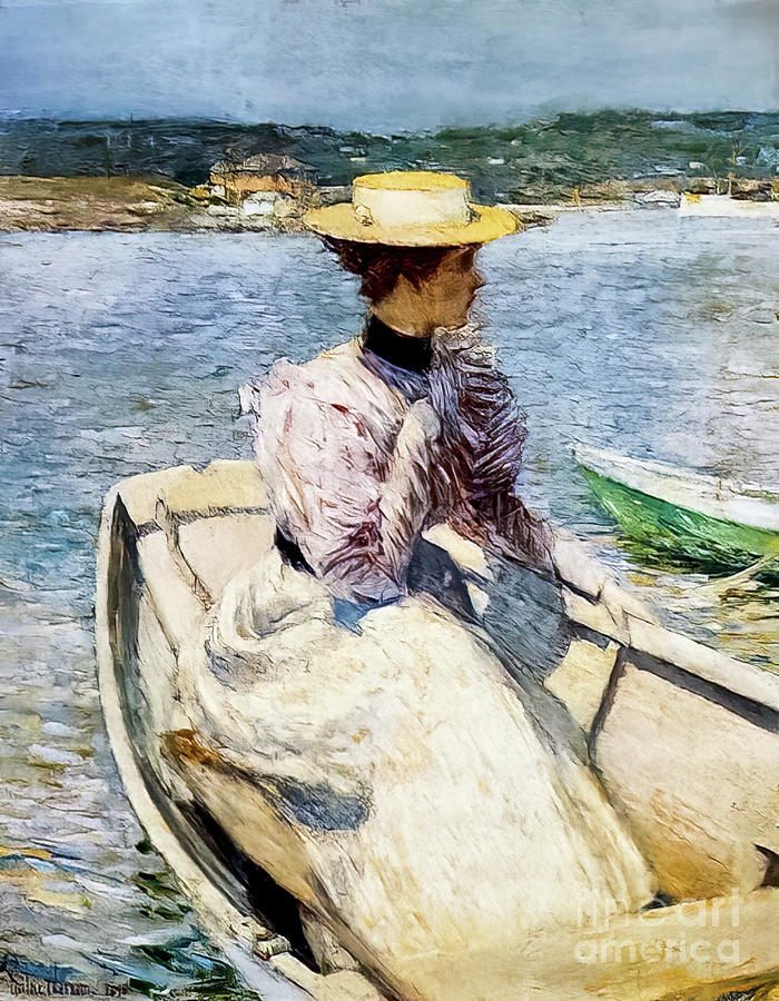 The White Dory by Childe Hassam 1895 Painting by Childe Hassam
