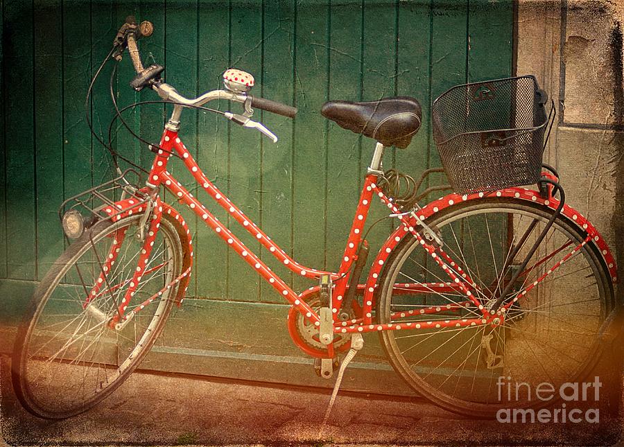 The White Dotted Bicycle  Photograph by Claudia Zahnd-Prezioso