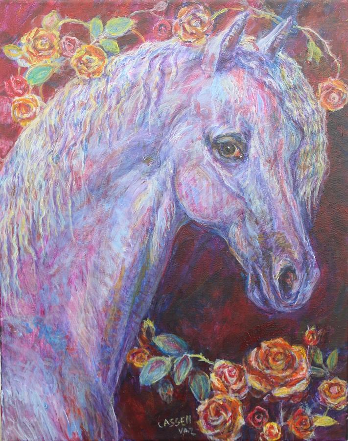 The White Horse Rosie  Painting by Veronica Cassell vaz