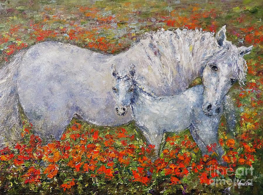 The White Horses Story Painting by Amalia Suruceanu