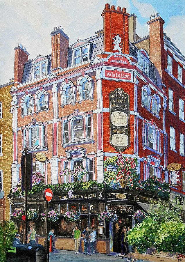 The White Lion, Covent Garden, London Painting by Francisco Gutierrez