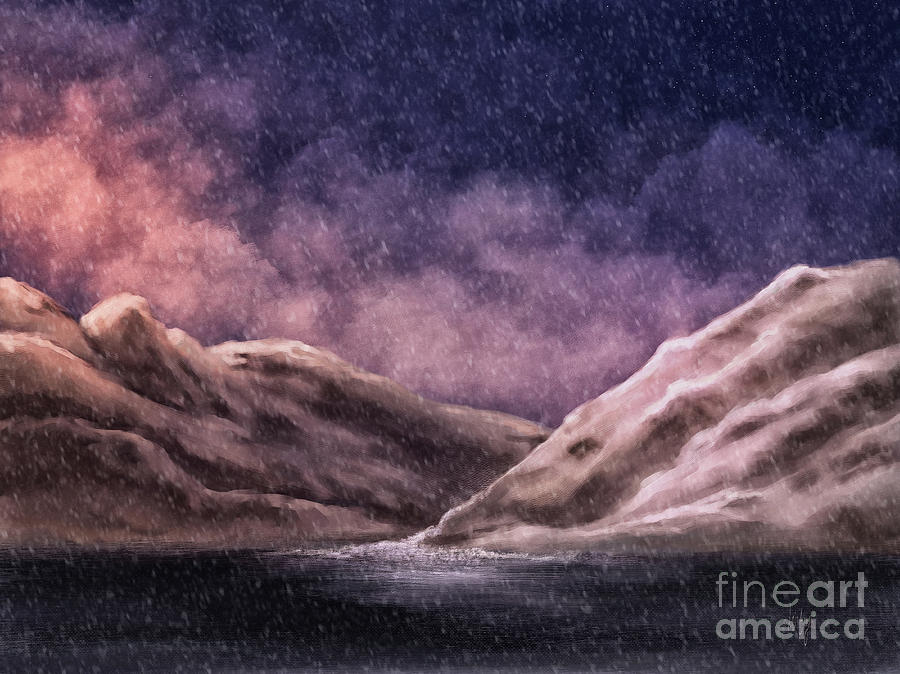 The White Mountains At Dawn Digital Art by Lois Bryan