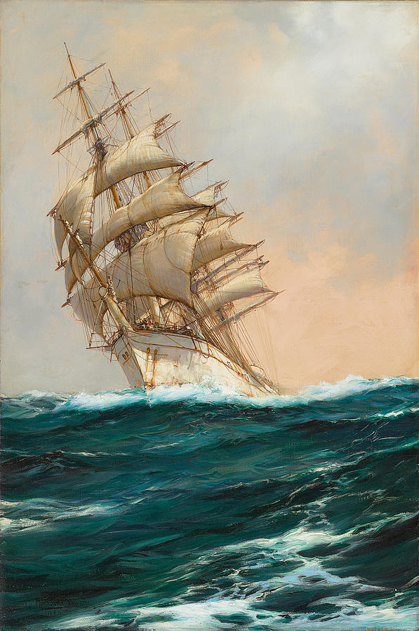 The White Ship Painting by Lagra Art | Pixels