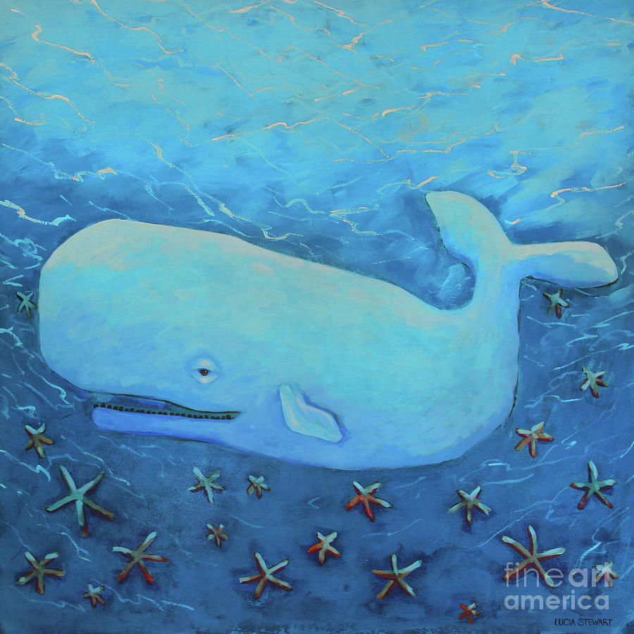 The White Whale Painting by Lucia Stewart