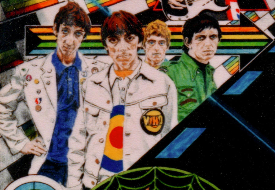 The Who 1965 - Anyway, Anyhow, Anywhere - detail Drawing by Sean Connolly