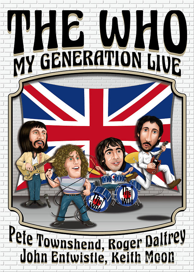 The Who caricature print Digital Art by Tens Store - Fine Art America