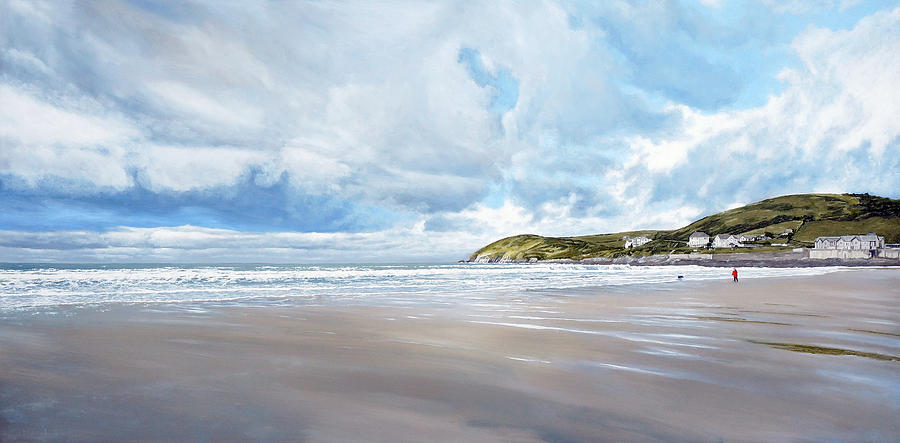 The Whole Beach to Themselves Painting by Mark Woollacott