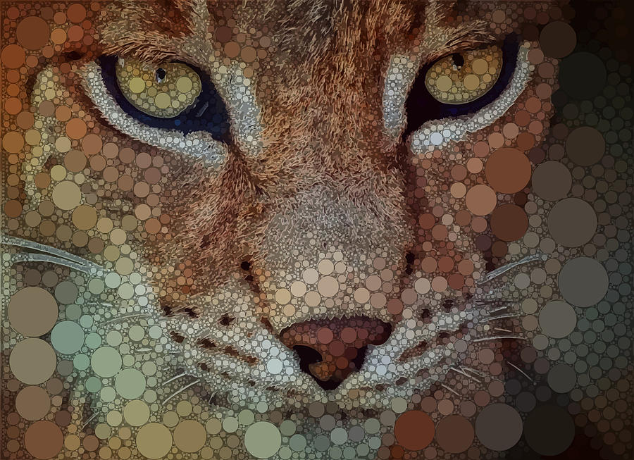 Brown Digital Art - The Wild Cat by Dahl Winters Brown Digital Art - The Wild Cat by Dahl Winters