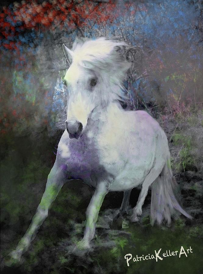 Nature Photograph - The Wild Stallion I Saw In These Woods by Patricia Keller