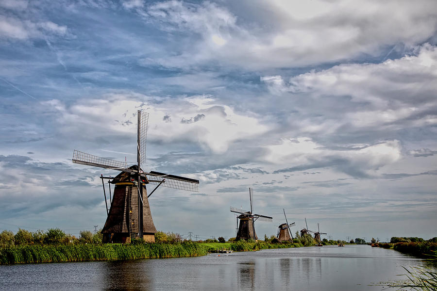 The Windmills of Kinderdijk - H Photograph by Cheryl Strahl