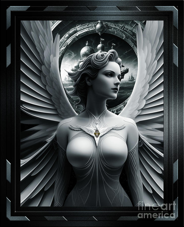 The Winged Arclarian, Symposia An Alluring Beauty AI Concept Art by Xzendor7 Painting by Xzendor7
