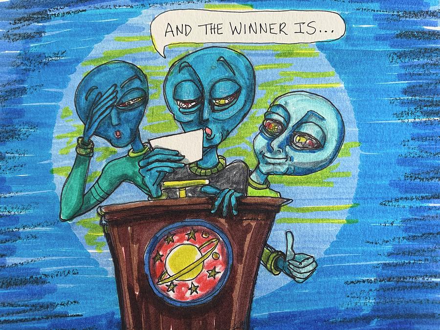 The Winner Is... Drawing by Similar Alien