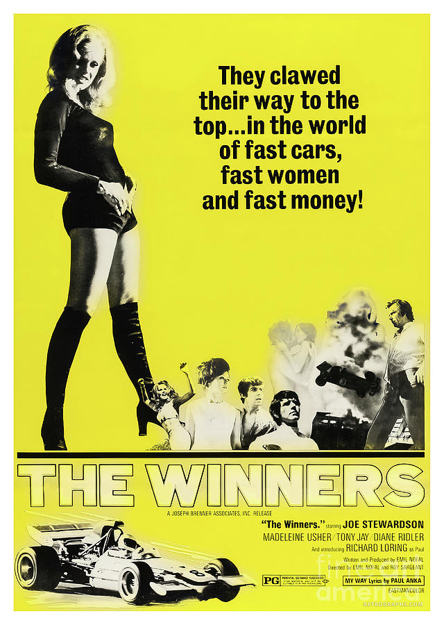 The Winners 1960s movie poster Mixed Media by Retrographs