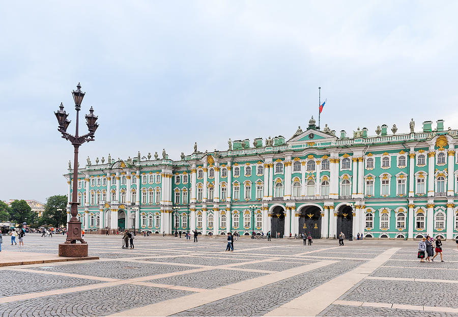 The Winter Palace from Palace Square, Saint Petersburg, Russia Photograph by Syolacan