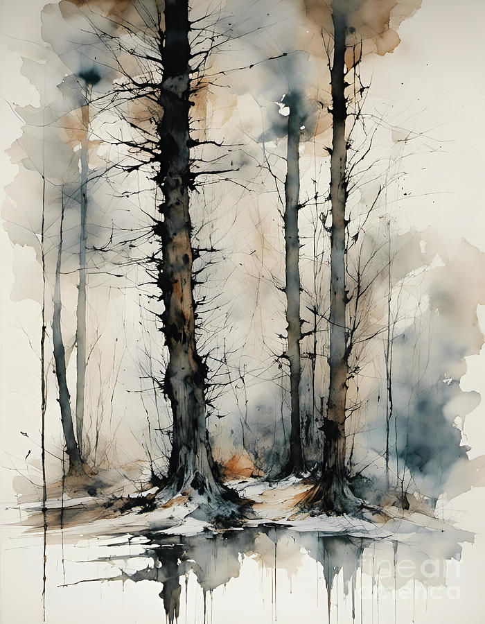 The Winter Trees Painting by Philip Openshaw