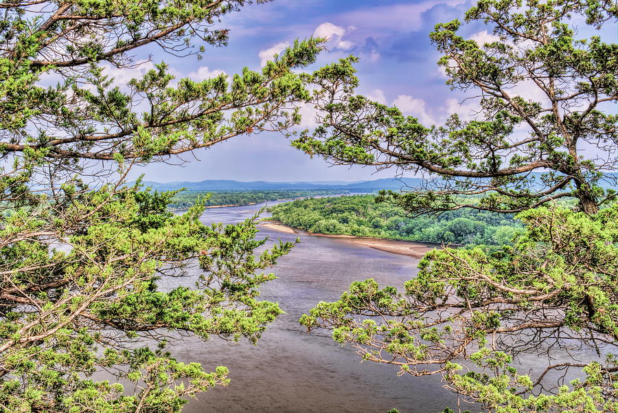 The Wisconsin River Through The Ferry Bluff Pines Photograph by Dale Kauzlaric