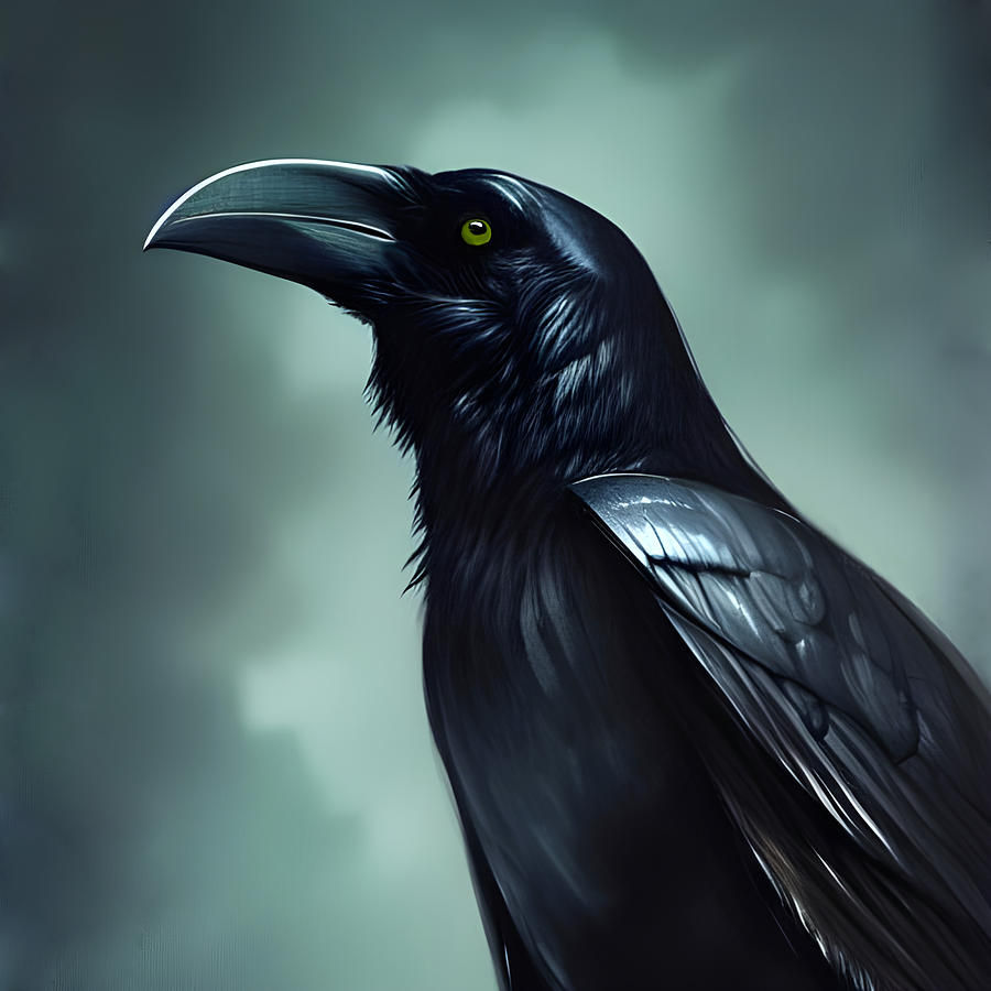 The Wise Raven Digital Art by Philip Openshaw | Fine Art America