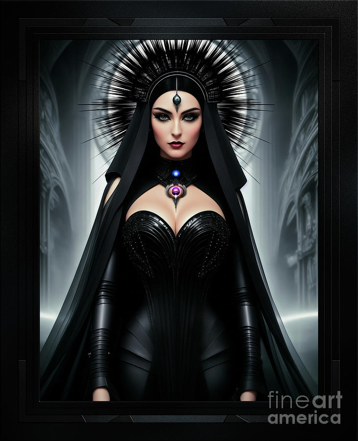 The Witch Queen Aliana Thaidorost Alluring AI Concept Art Portrait by Xzendor7 Painting by Xzendor7