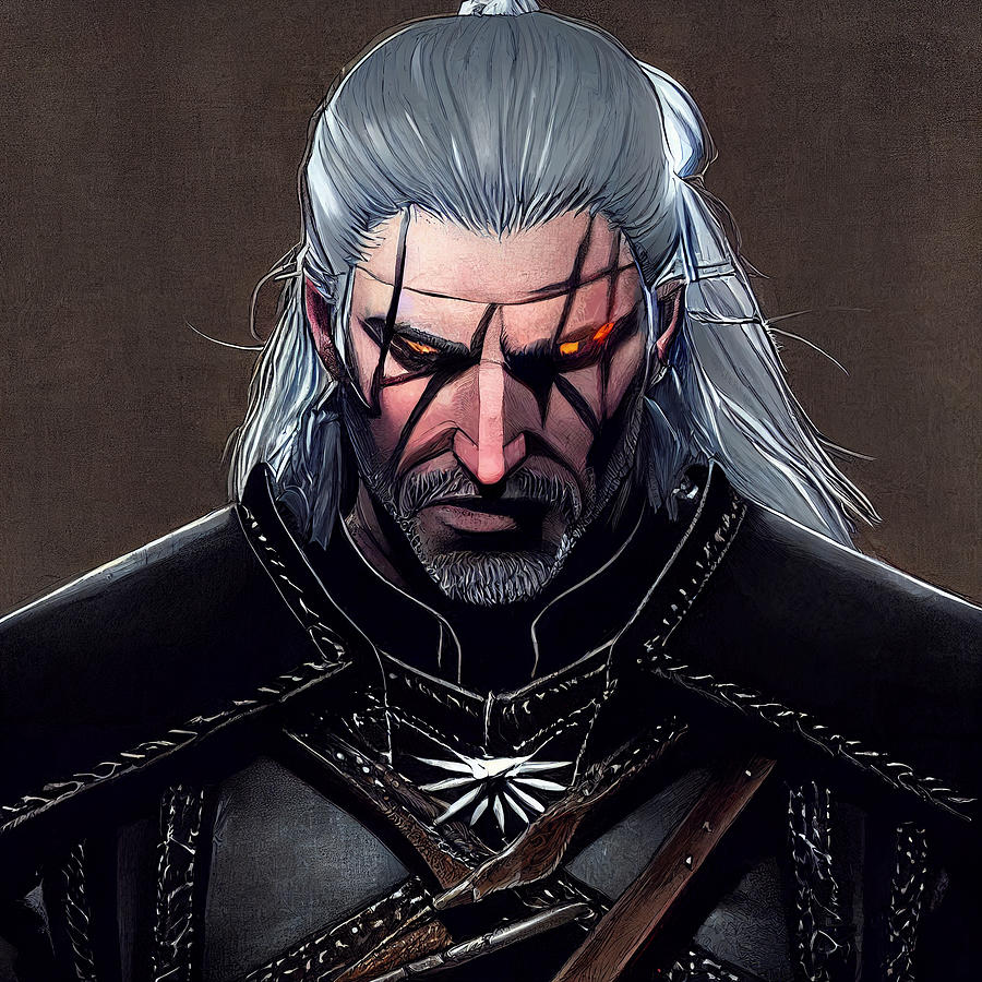 The Witcher Geralt Of Rivea Silver Sword Fighting Monsters Yoji ...