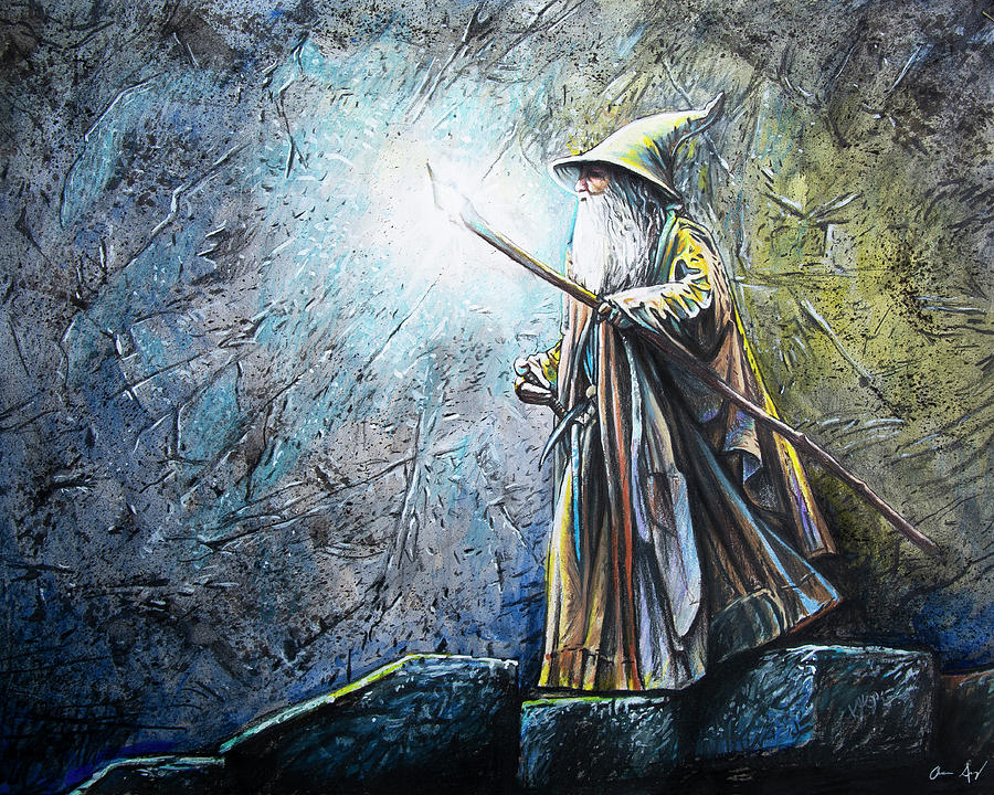 The Wizard Drawing by Aaron Spong